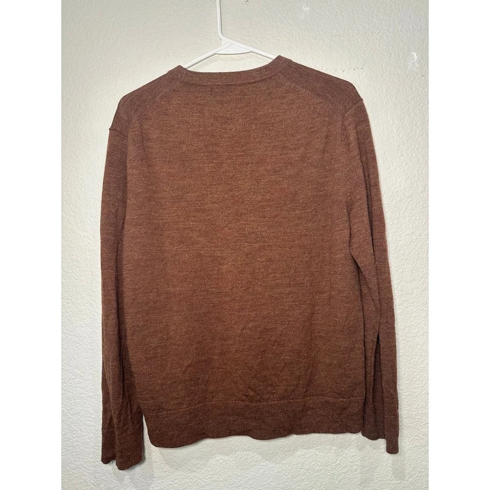 Banana Republic Womens Merino Wool‎ Crewneck Sweater Brown Heather Size M